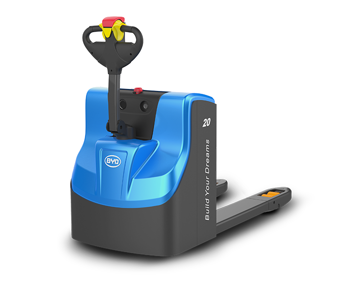 比亞迪叉車2.0T步行式托盤搬運車電動倉儲車P20JW-01參數配置價格方案實時報價